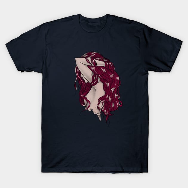 Lady Red Hair T-Shirt by SimplifyCrative